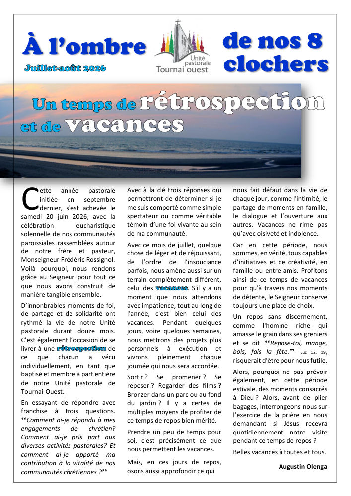 Couverture de Journal paroissial
