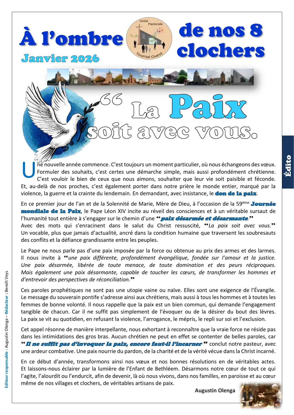 Couverture de Feuille paroissiale — janvier 2026