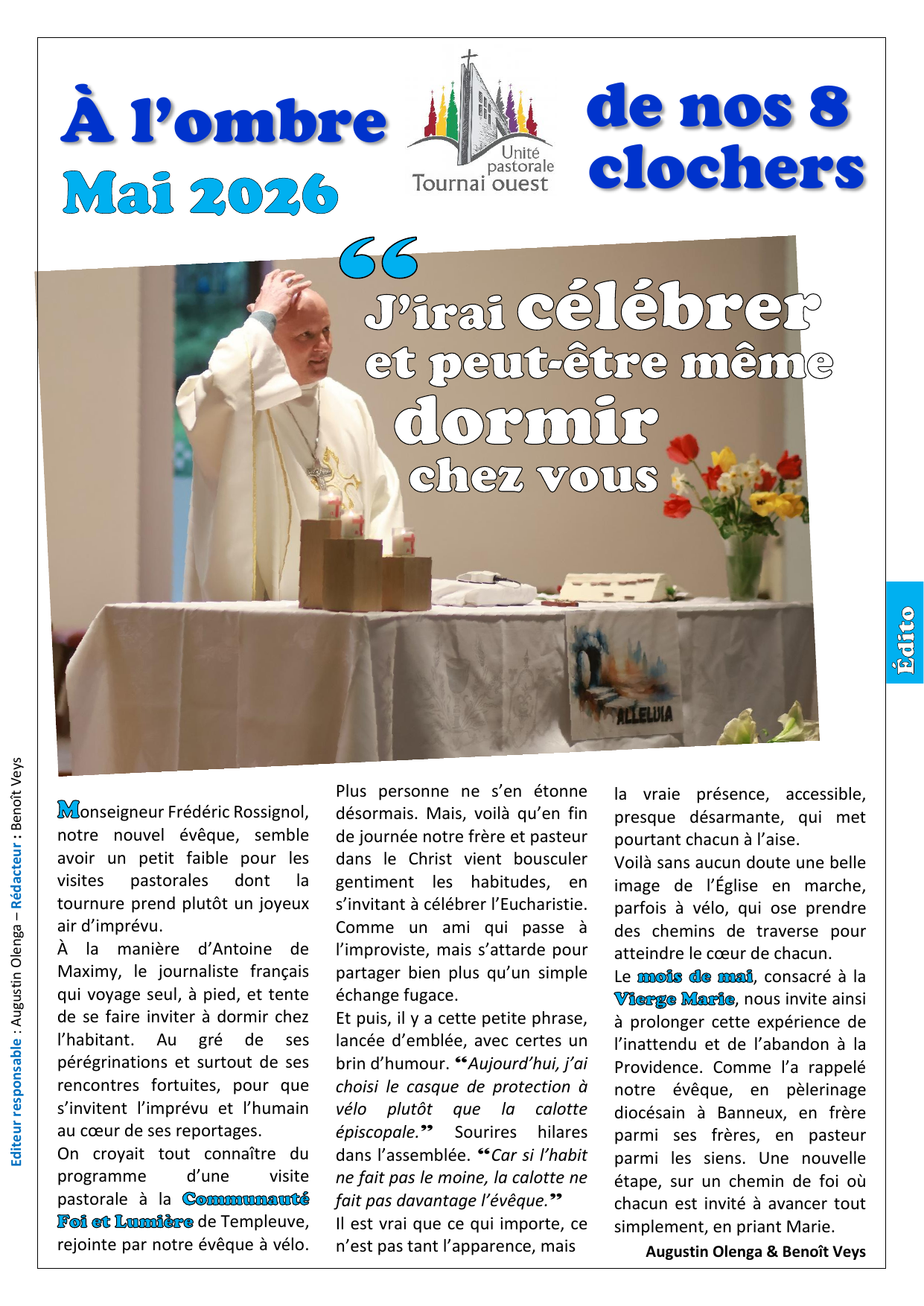 Couverture de la feuille paroissiale de mai 2026